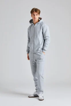 M Regular Zip Hoodie Grey Mix