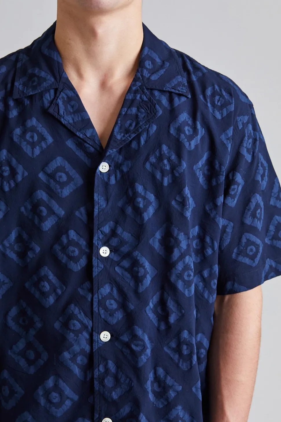 Mads Batik SS Shirt Dk Navy
