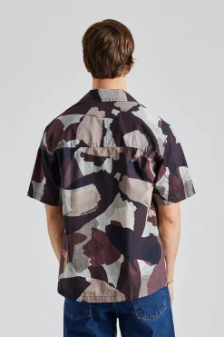 Mads Relaxed Camo Shirt SS Espresso