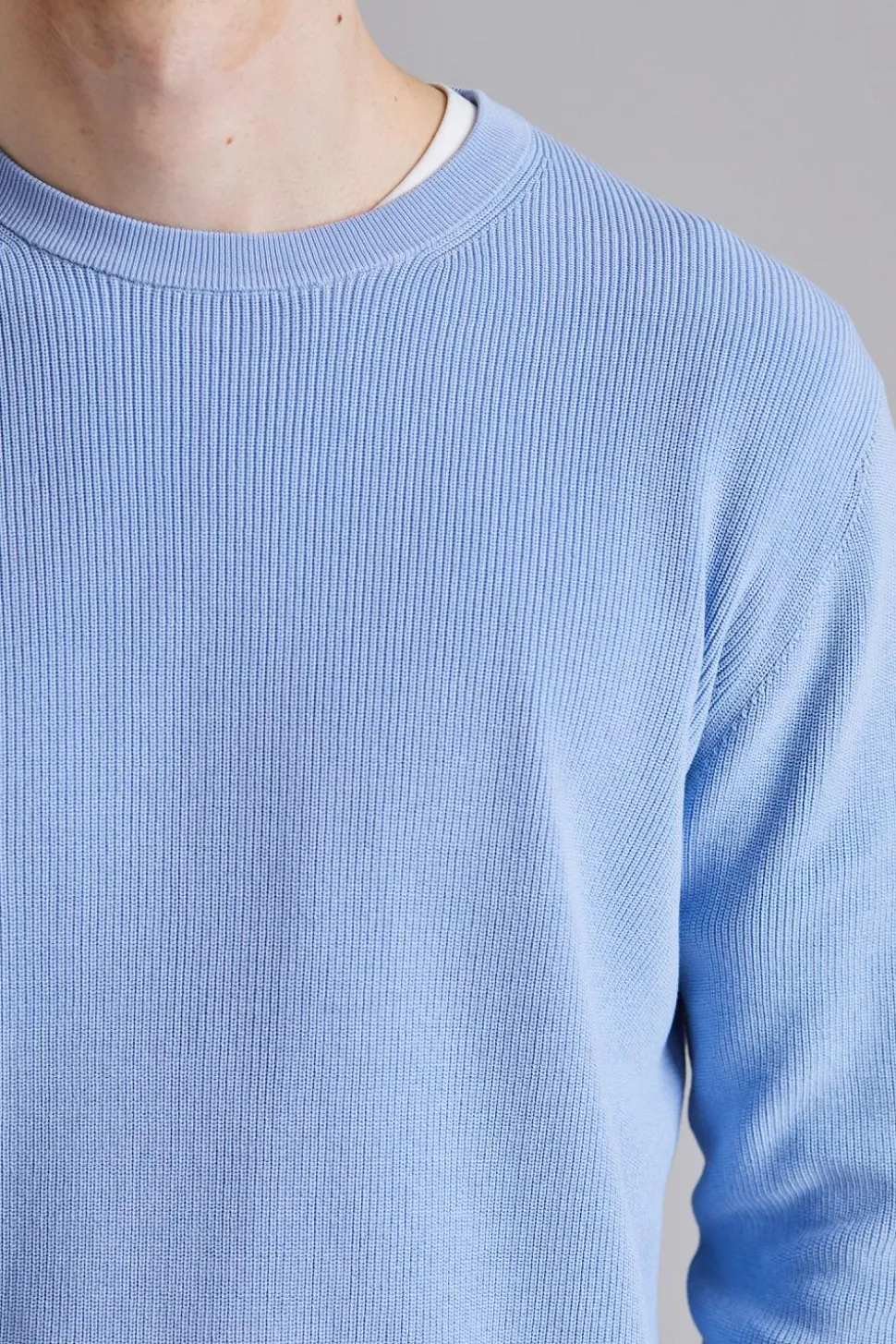 Maglia Knitted Crew Neck Sky Blue