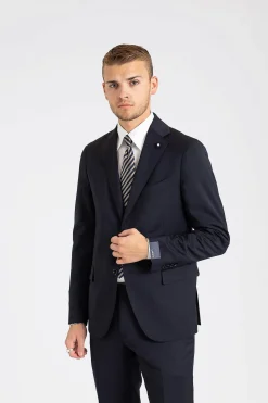 Man Woven Suit Navy