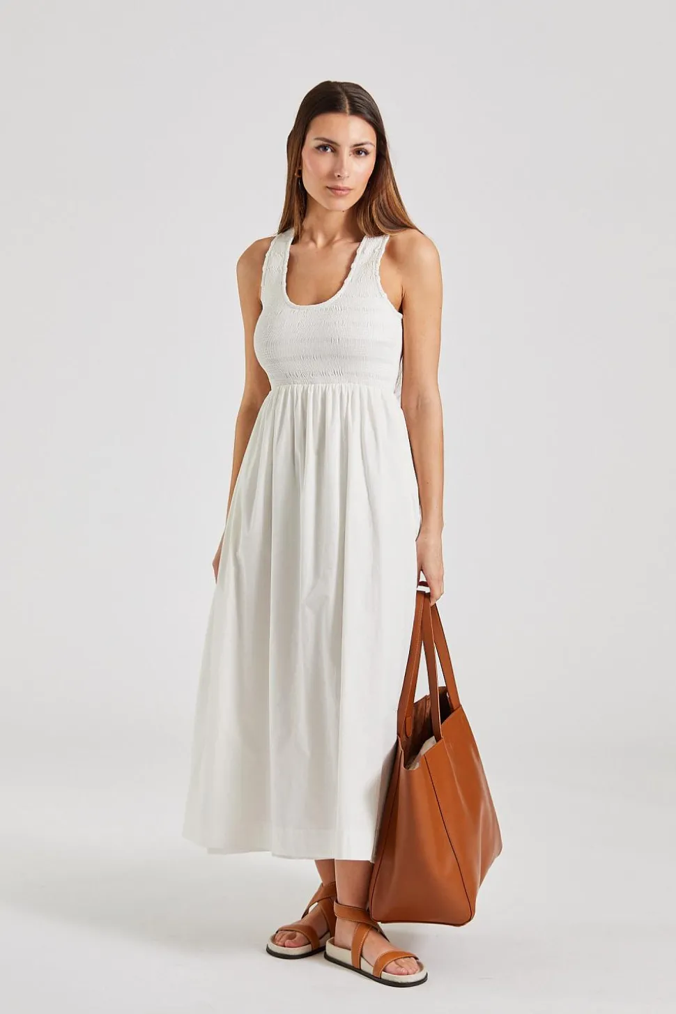 Matera Midi Dress White