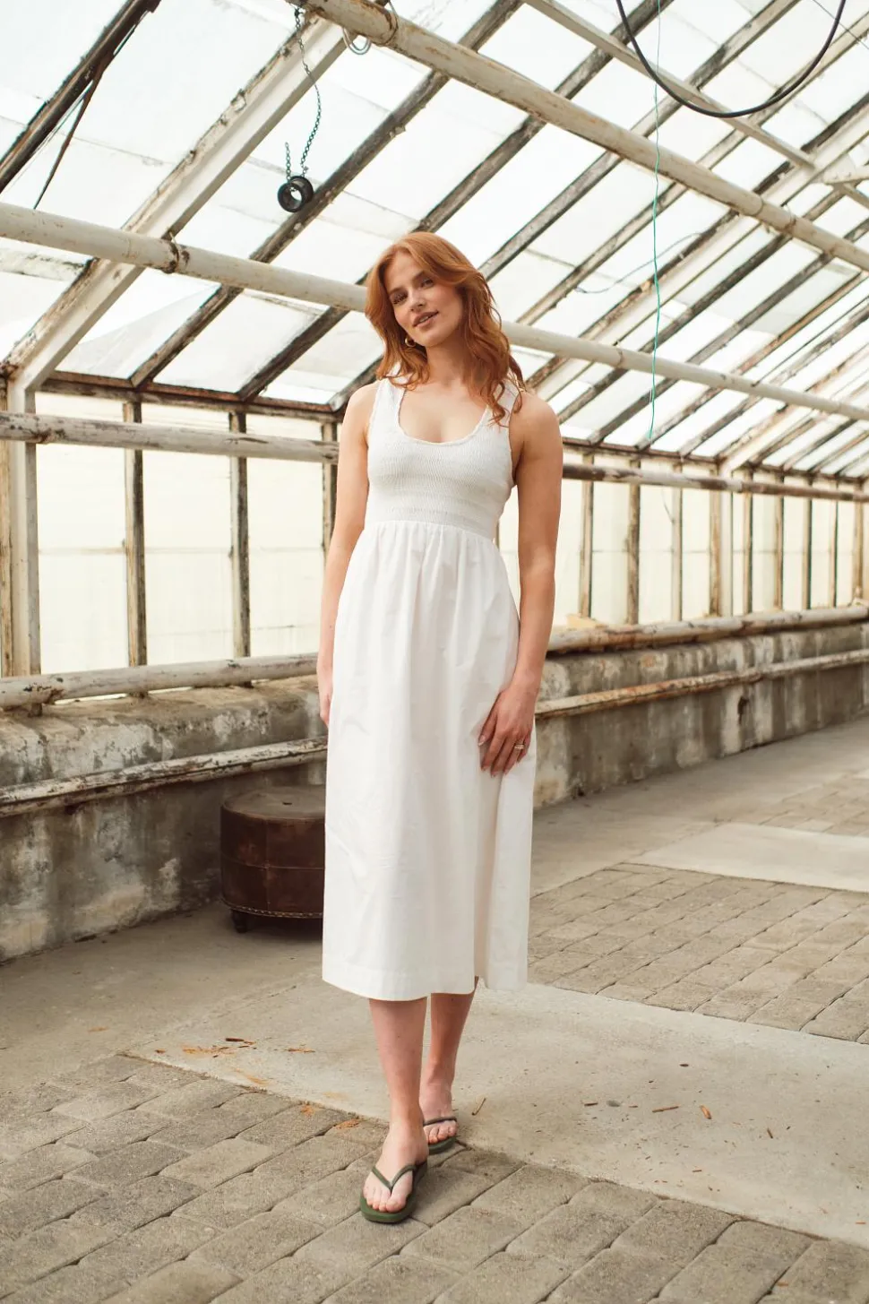 Matera Midi Dress White