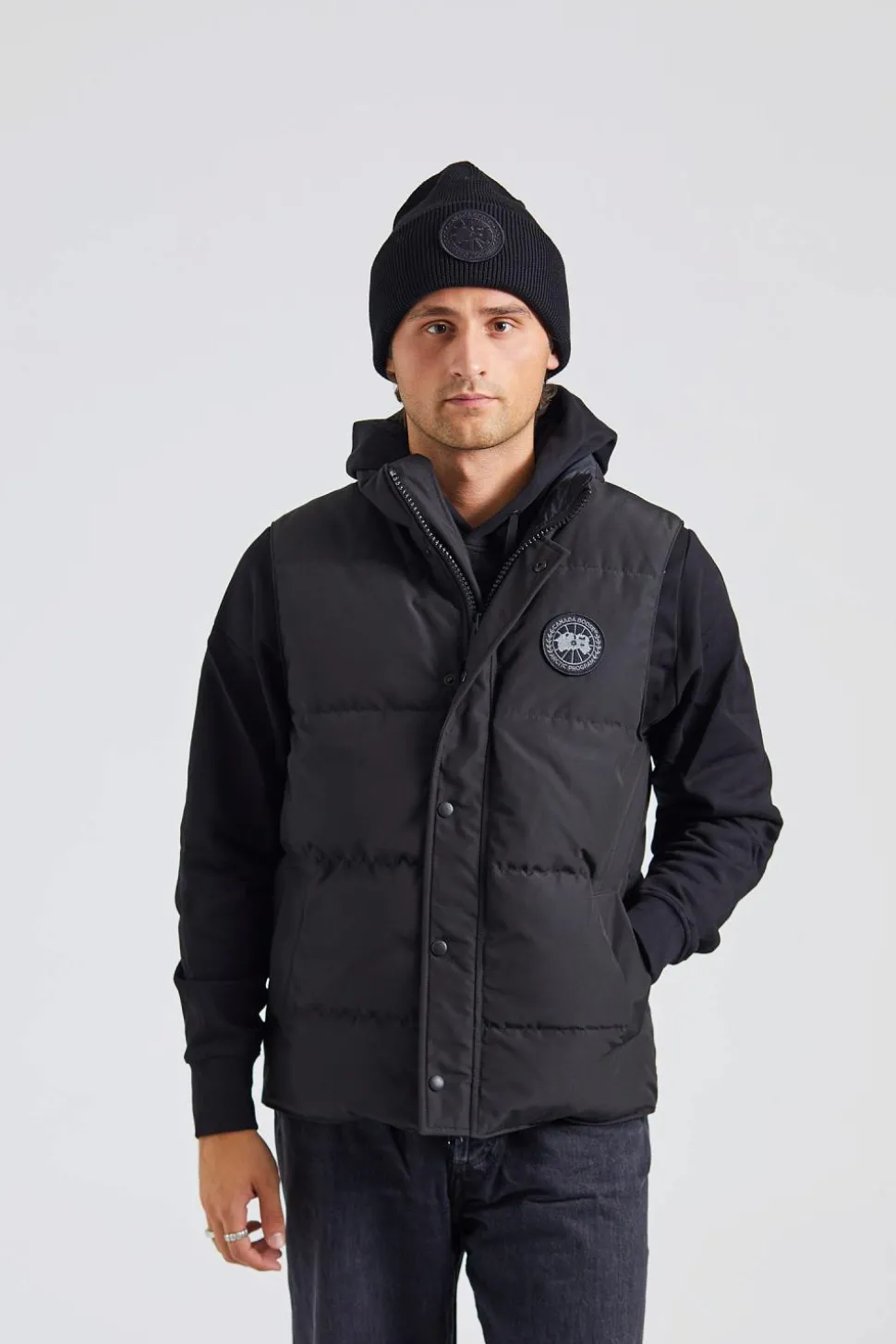 Mens Garson Vest Black Label CR Black
