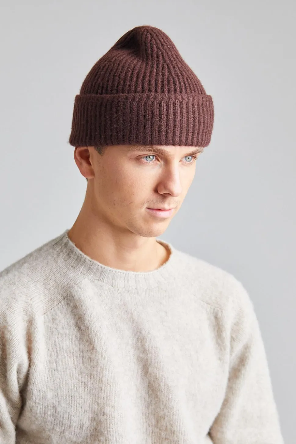 Merino Cash Beanie Dark Burgundy