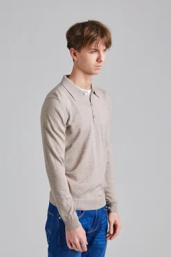 Merino Polo Sweater Beige