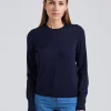 Merino R-Neck Sweater Navy