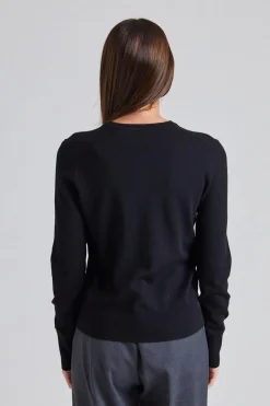 Merino Short Cardigan Black