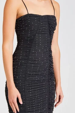 Mesh Midi Dress Black