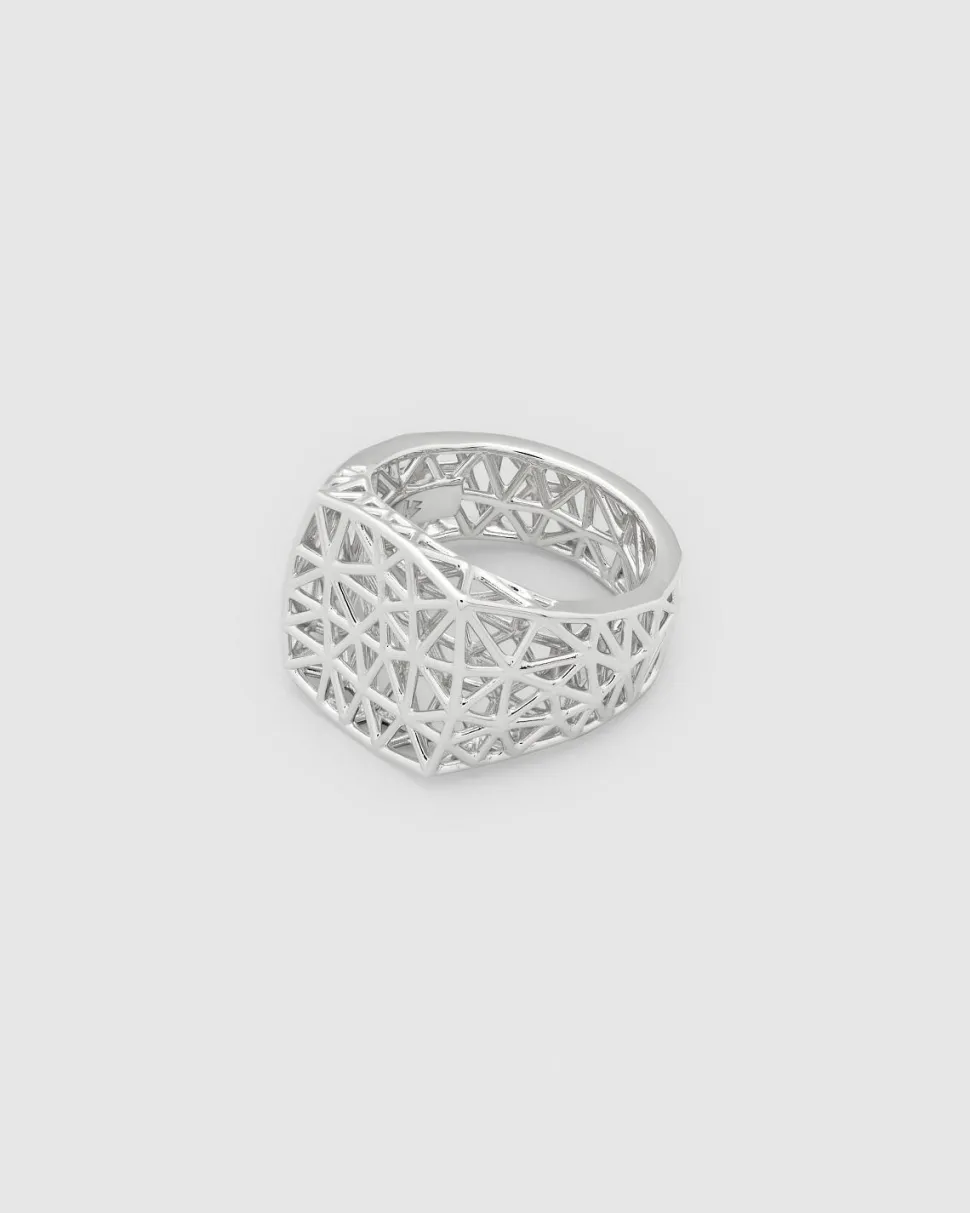 Mesh Ring M Silver