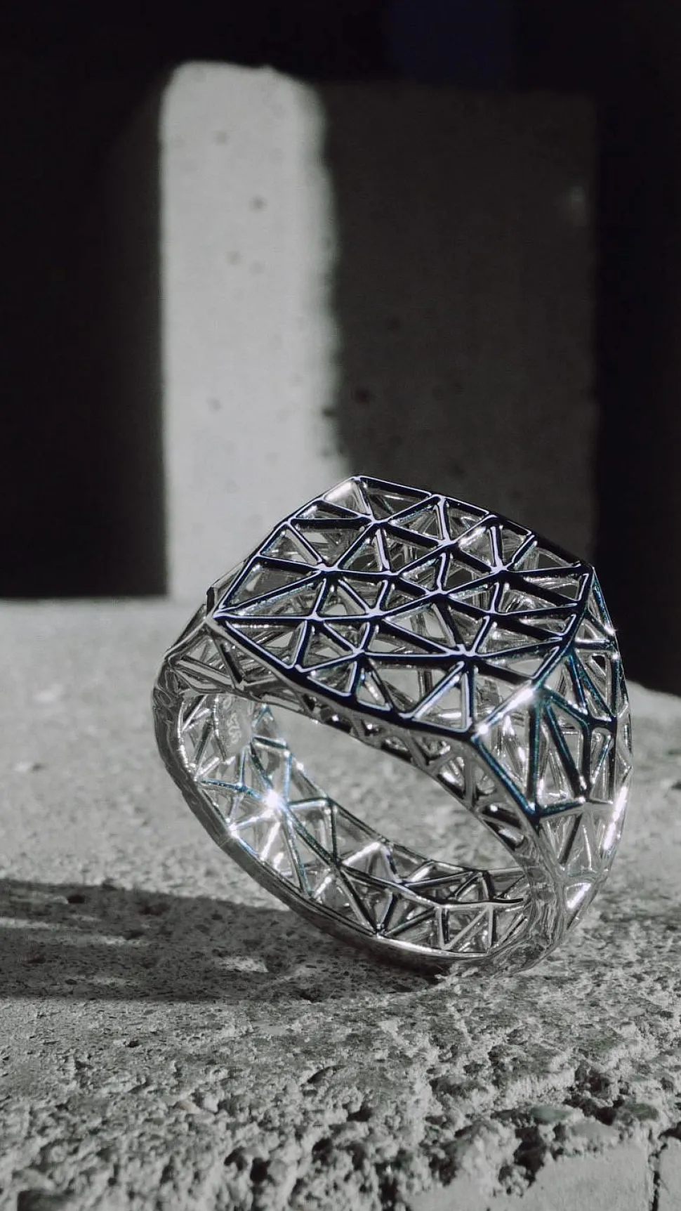 Mesh Ring Silver