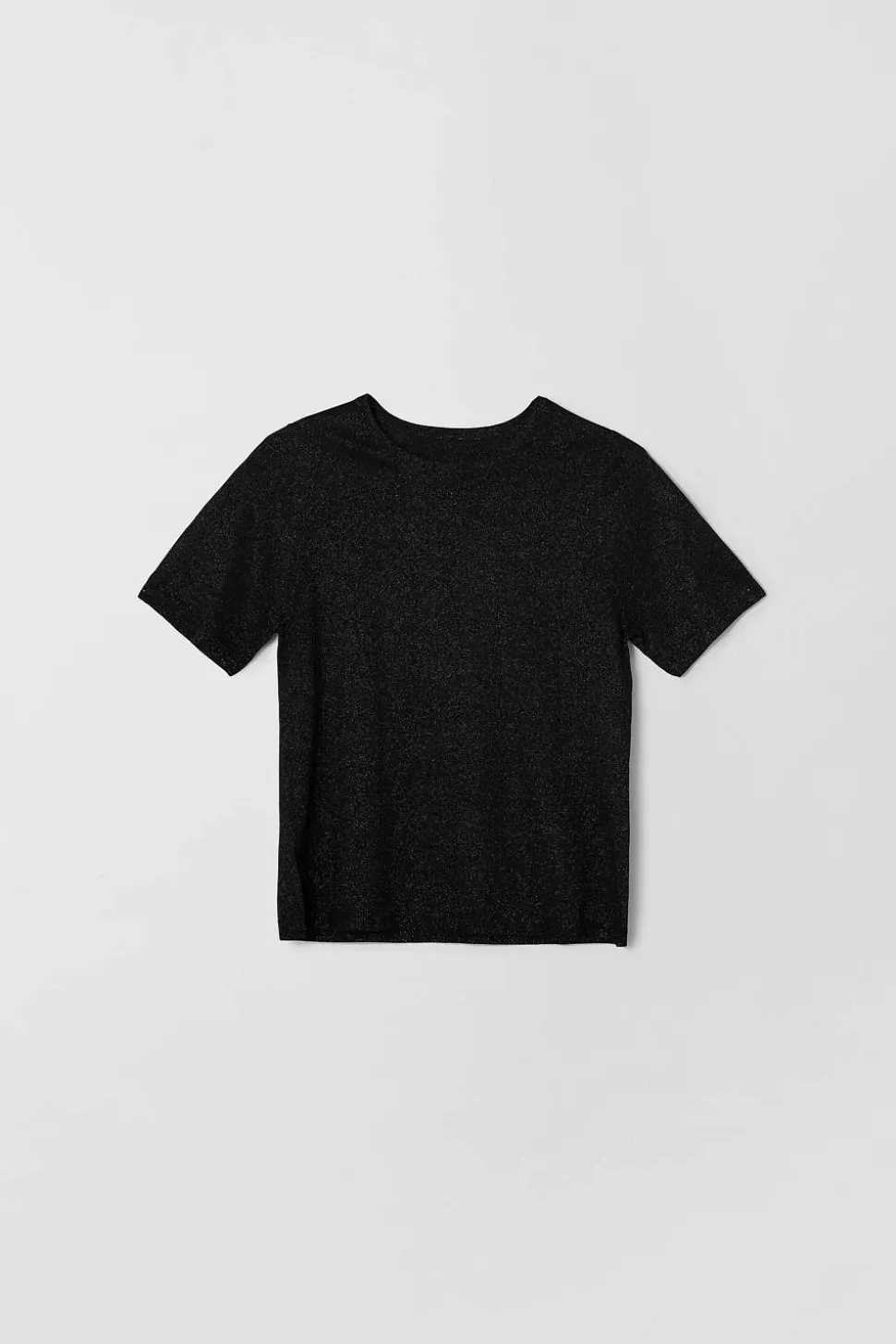 Metallic Wool Tee Jet Black