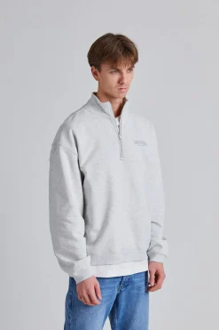 Mezzanine Half Zip Lt Grey Mix