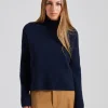 Mika Yak Funnelneck Sweater Navy
