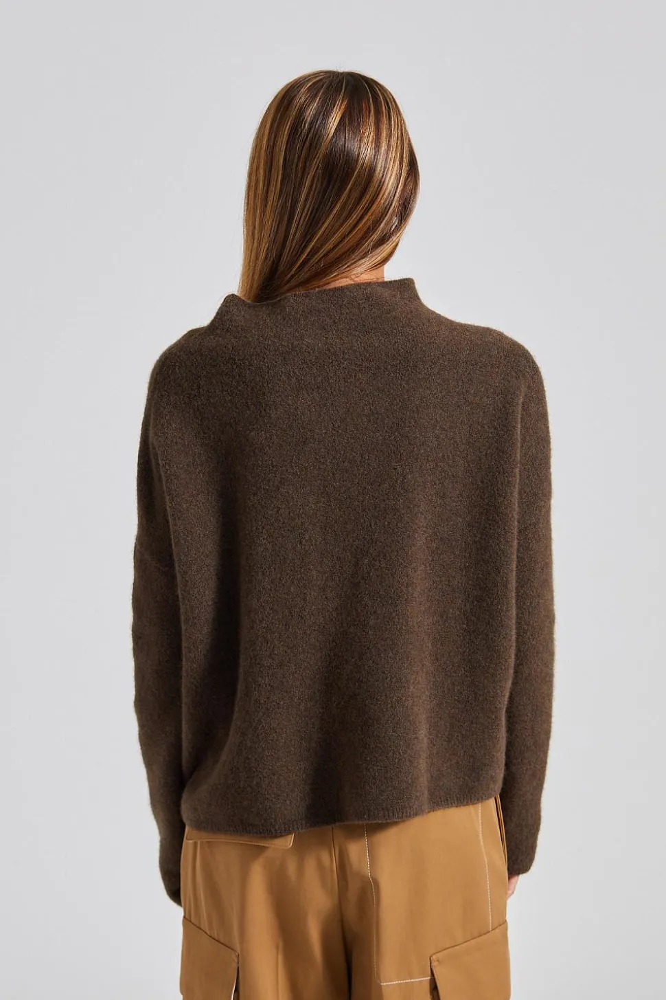 Mika Yak Funnelneck Sweater Driftwood