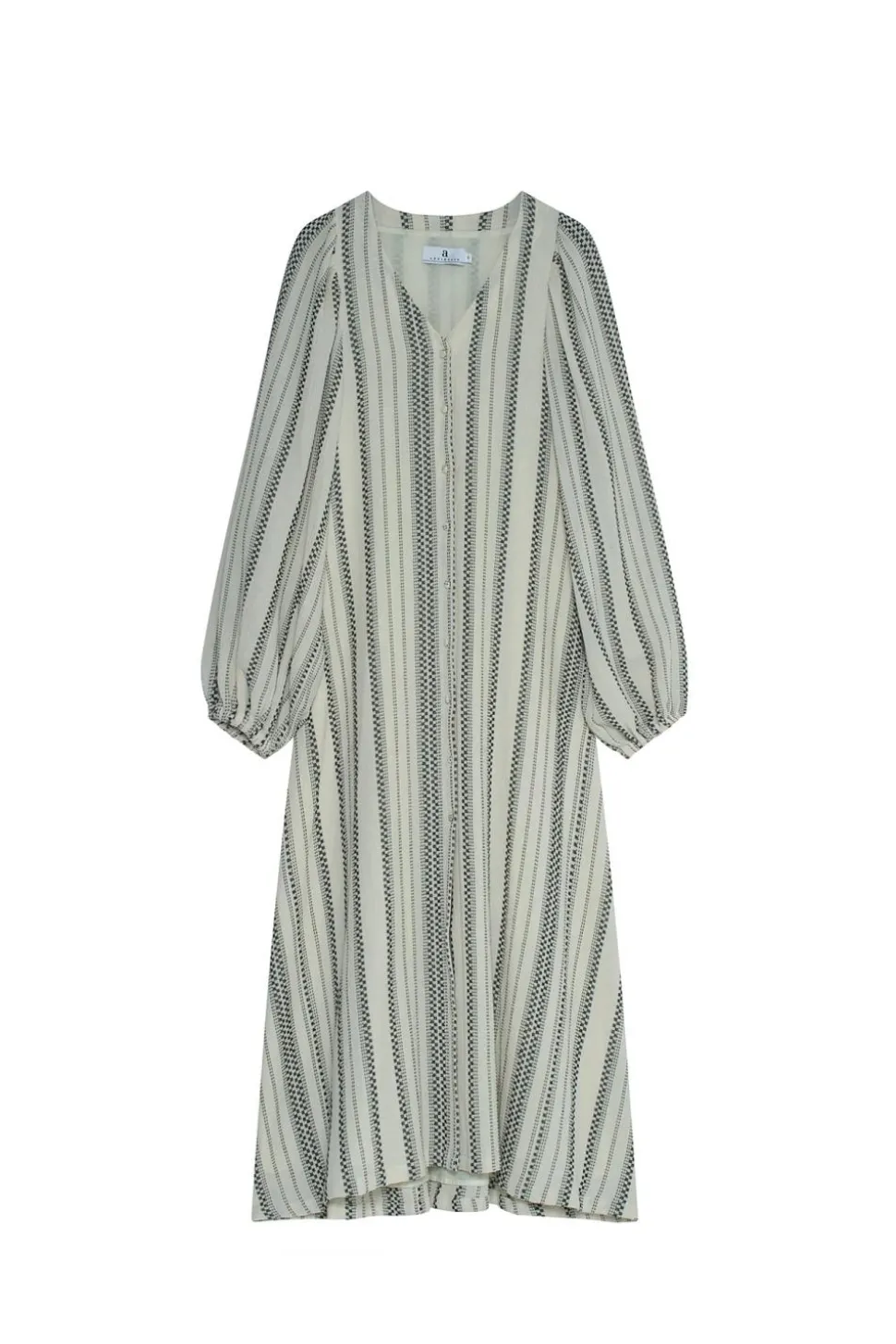 Milla Striped Gauze Ecru/Black