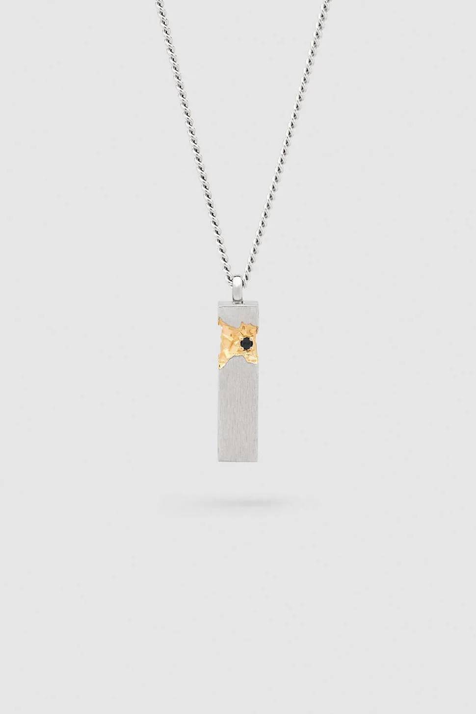 Mined Cube Pendant Black Diamond