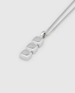 Mini Cushion Pendant Silver