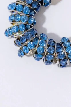 Mini Diamond Hoops Sapphire