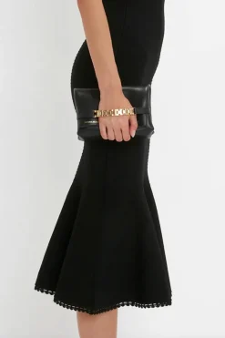 Mini Pouch With Long Strap Black