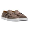 Monk Strap Sneaker Brown Suede