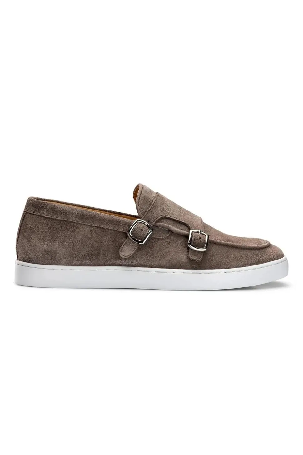 Monk Strap Sneaker Brown Suede