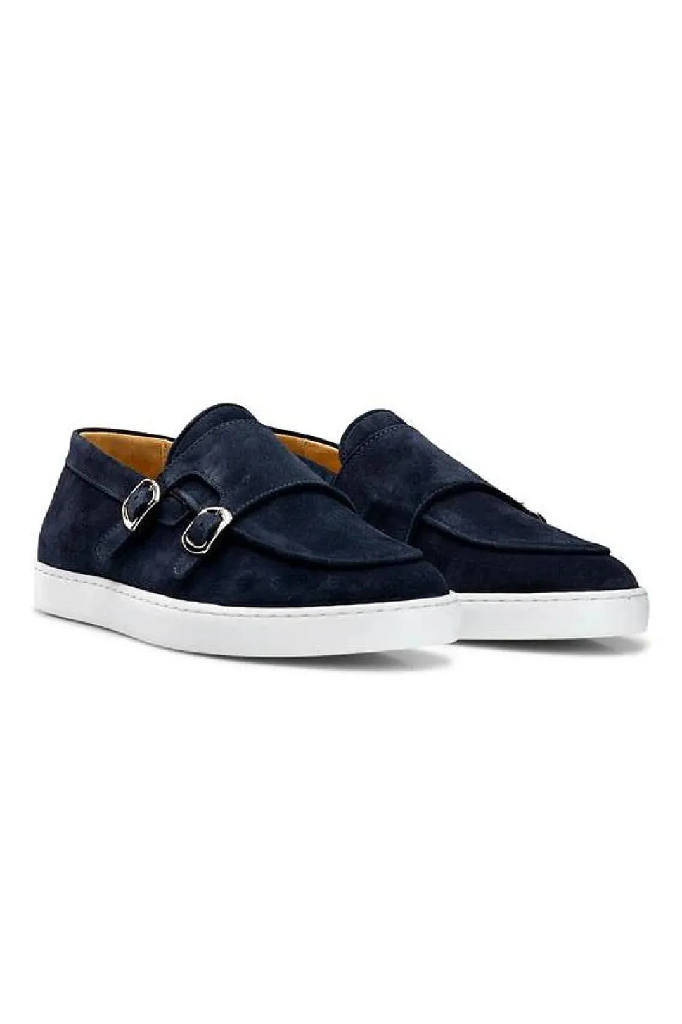 Monk Strap Sneaker Navy Suede