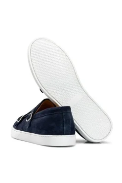 Monk Strap Sneaker Navy Suede