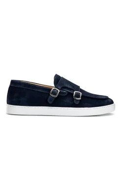 Monk Strap Sneaker Navy Suede