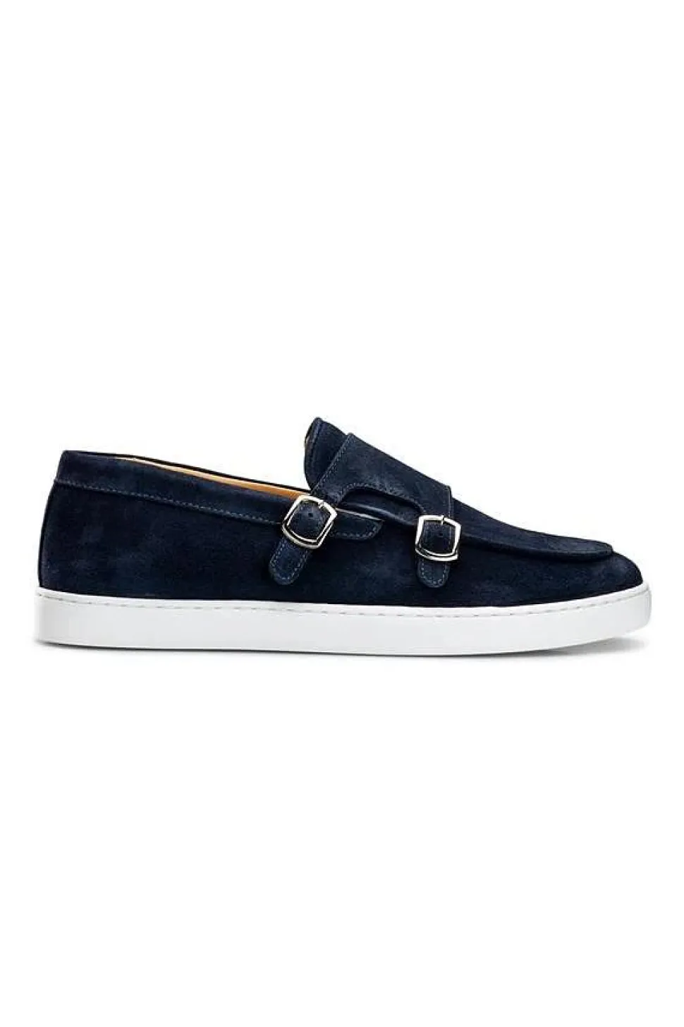 Monk Strap Sneaker Navy Suede