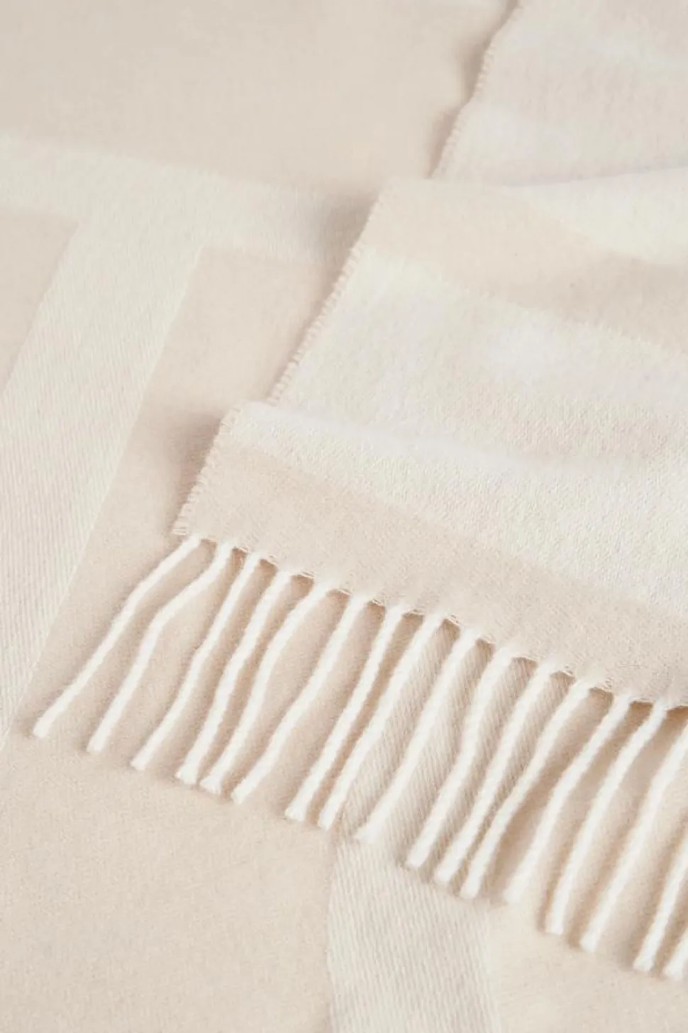 Monogram Jacquard Wool Scarf Charcoal Bone
