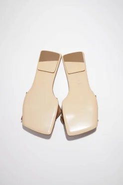 Musubi Leather Sandal Camel Brown FN-WN-SHOE000702