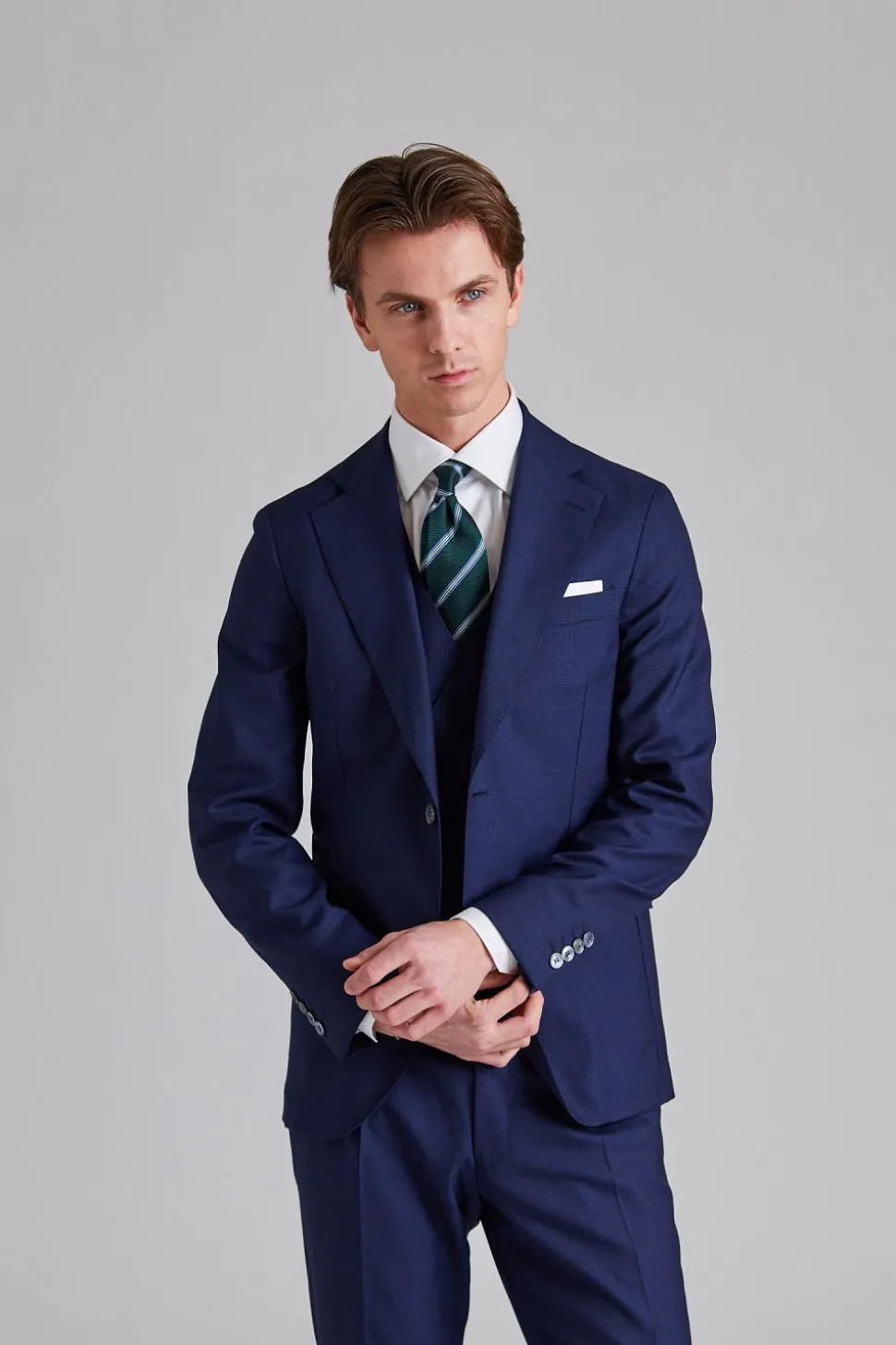 N. Siena Suit Tropical Glencheck Blue