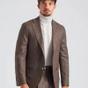 N.Siena Flanell Blazer Brown