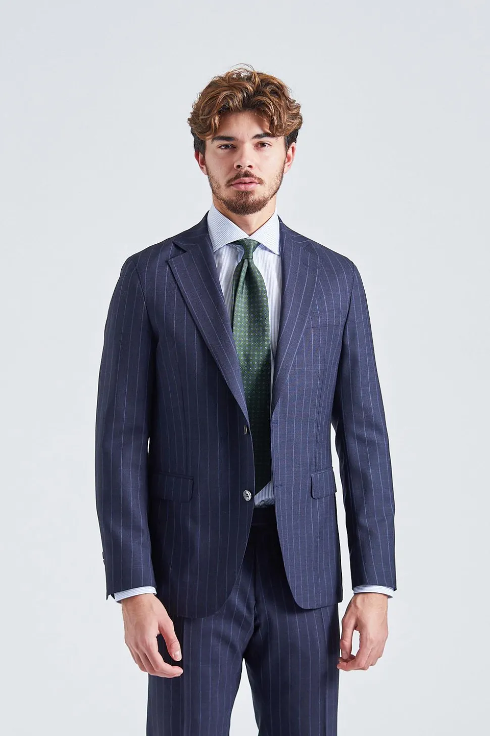 N.Siena Navy Pinstripe