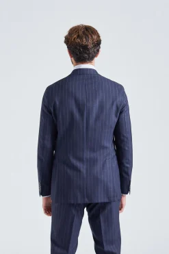 N.Siena Navy Pinstripe