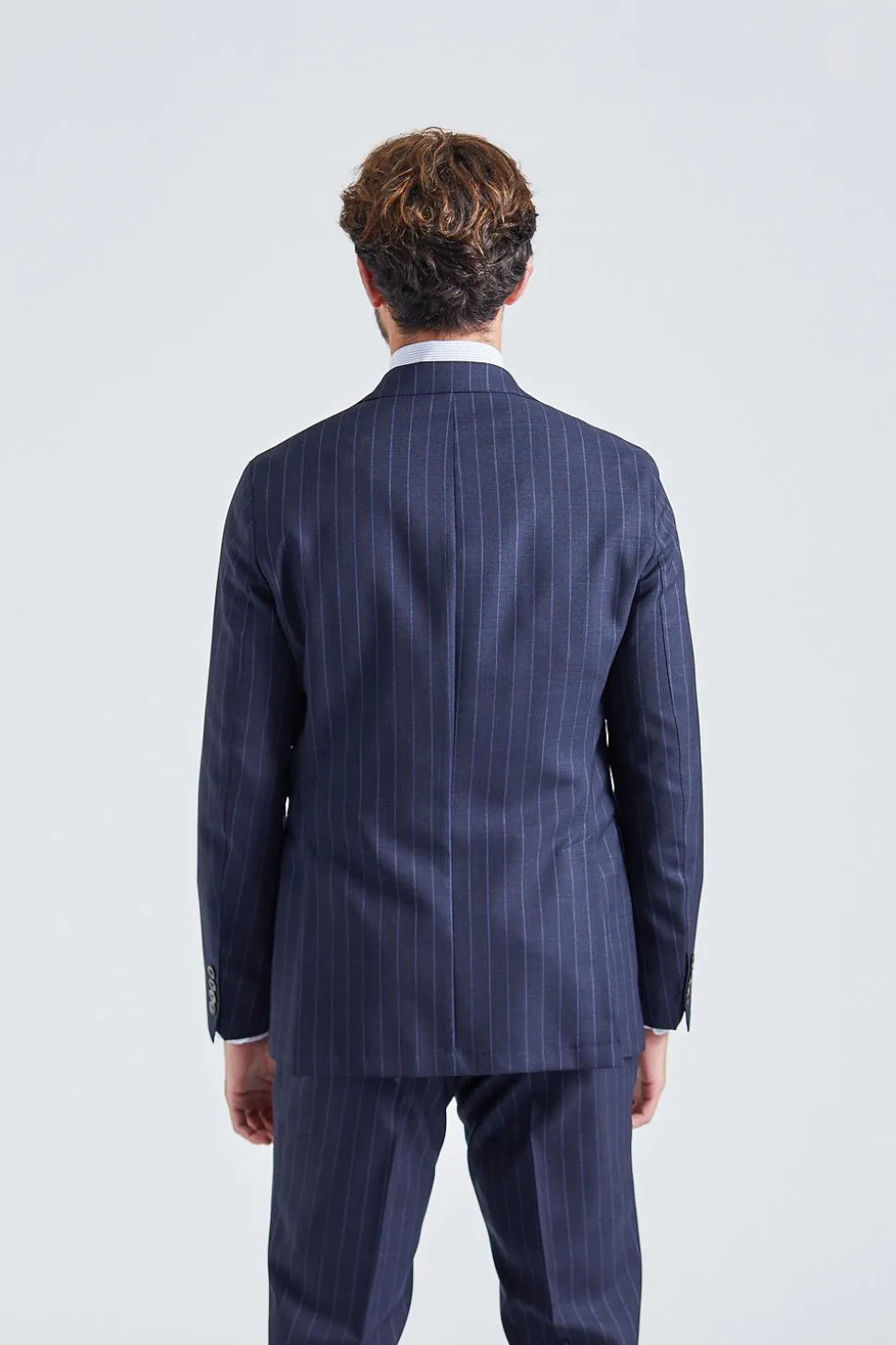 N.Siena Navy Pinstripe
