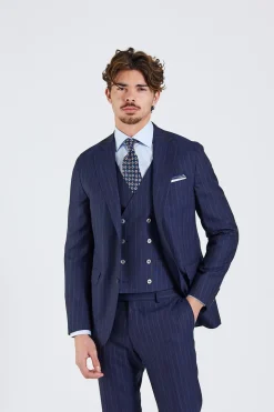 N.Siena Palermo Camden Suit Navy Pinstripe