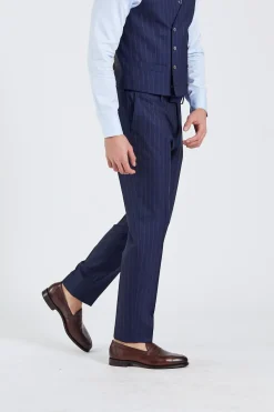 N.Siena Palermo Camden Suit Navy Pinstripe