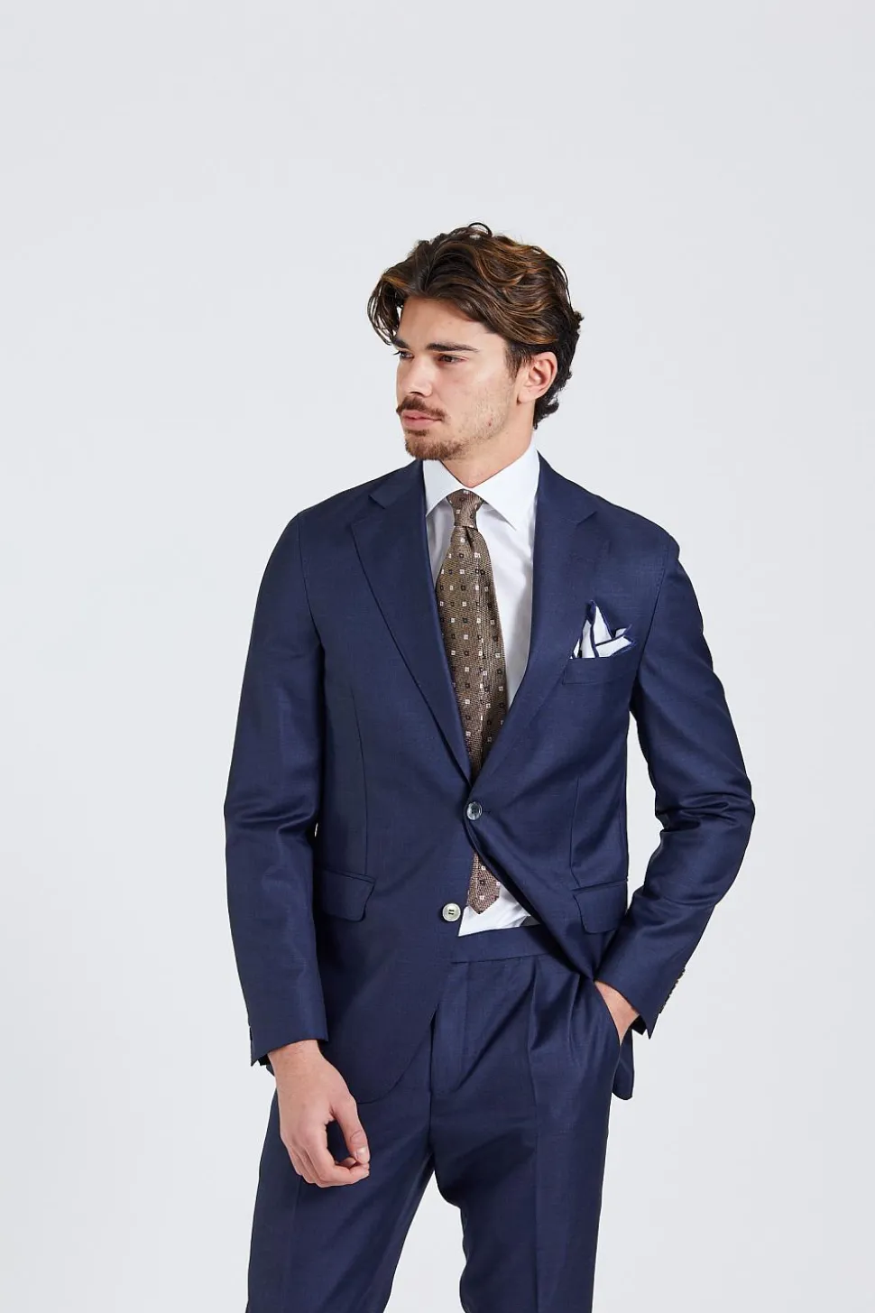 N.Siena Prato Suit Blue Melange