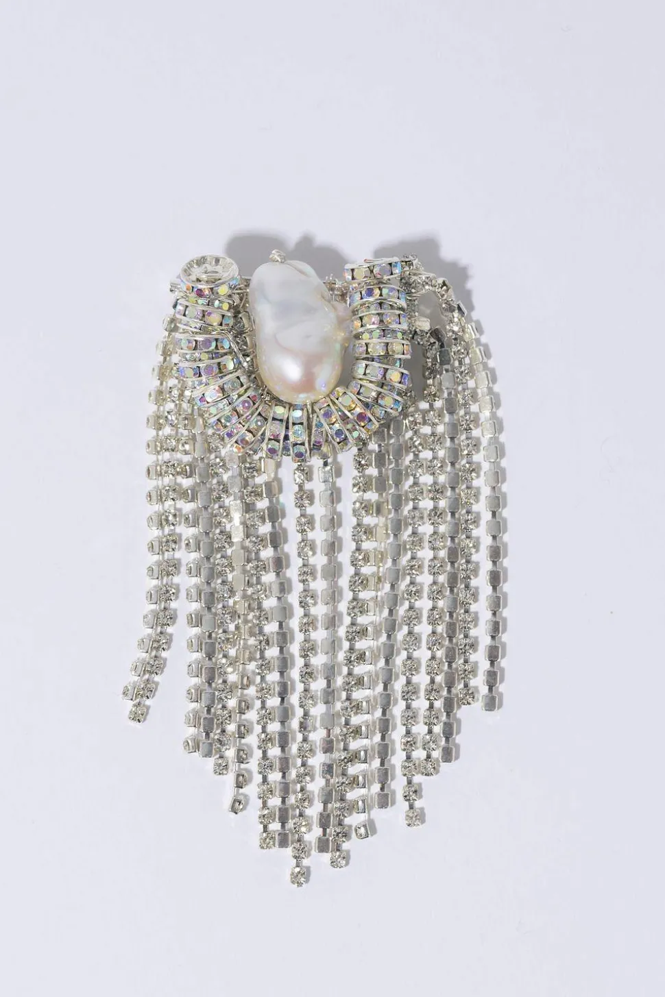 Octopus Fringe Brooch Silver