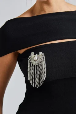 Octopus Fringe Brooch Silver