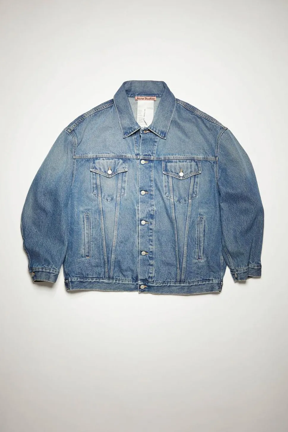 Oversized Denim Jacket Mid Blue FN-UX-OUTW000013
