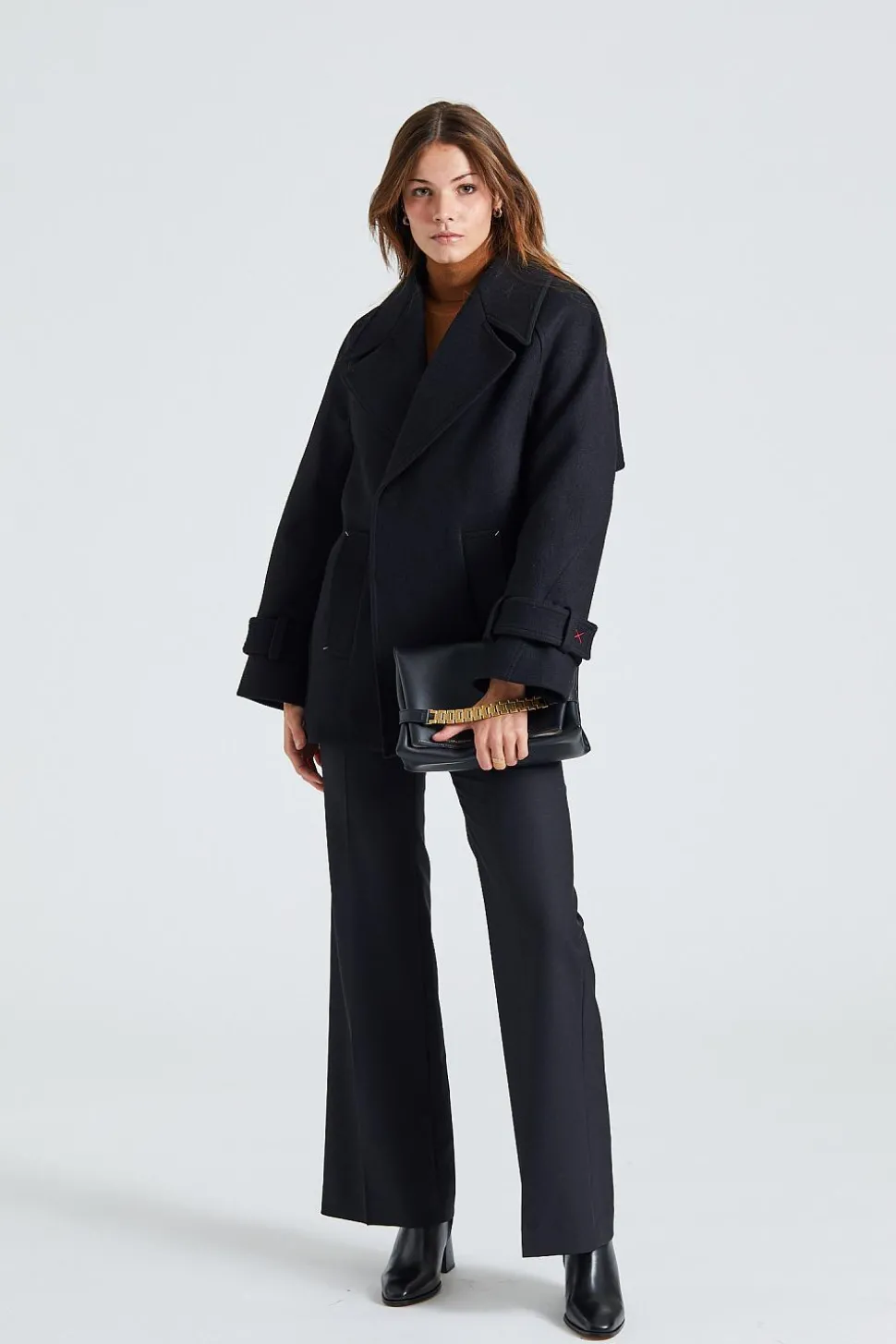 Oversized Pea Coat Black