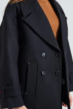 Oversized Pea Coat Black
