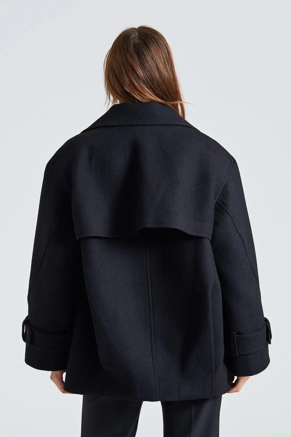 Oversized Pea Coat Black