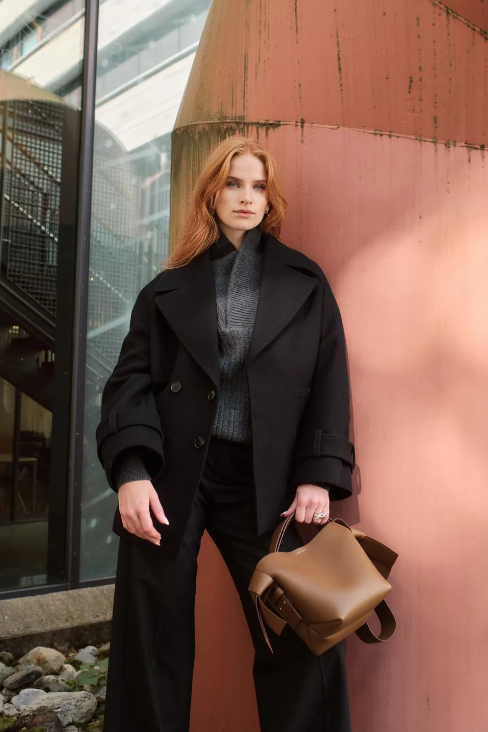 Oversized Pea Coat Black