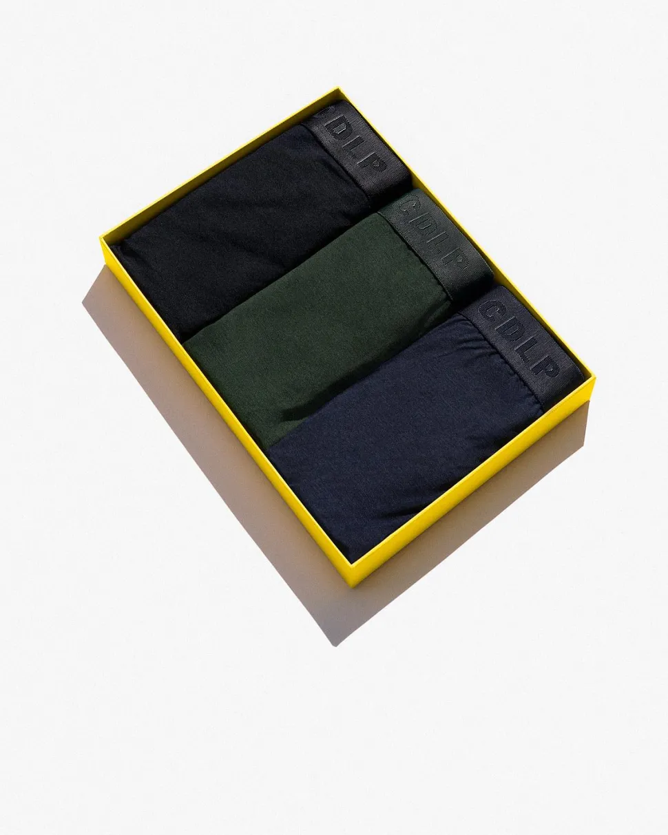 3-Pack Boxer Brief Black/Navy Blue/Army Green