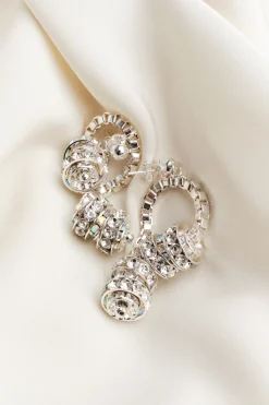 Paris Chained Earrings Silver