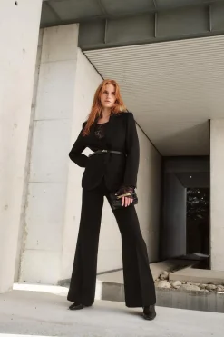 Patch Pocket Alina Suit Black